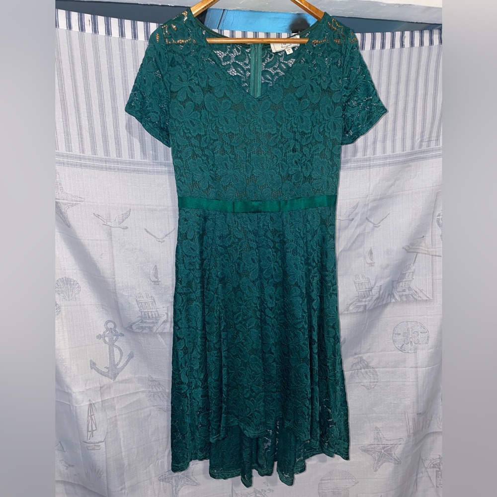 Miss May Midi Dress Size Large Women’s Green